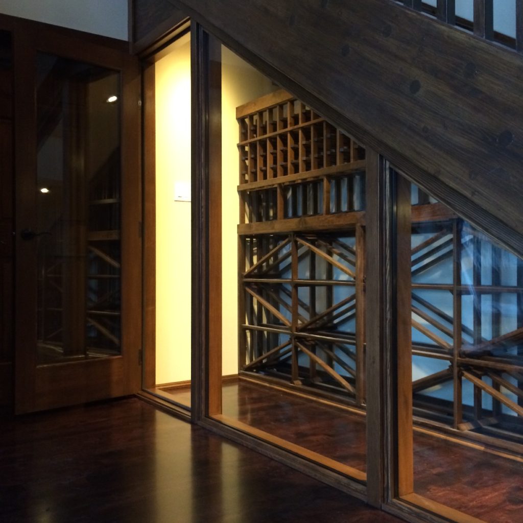 View of Wine Cellar with Lighting On