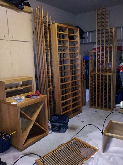 Building Wooden Wine Racks for a Residential Wine Cellar Built in a Closet