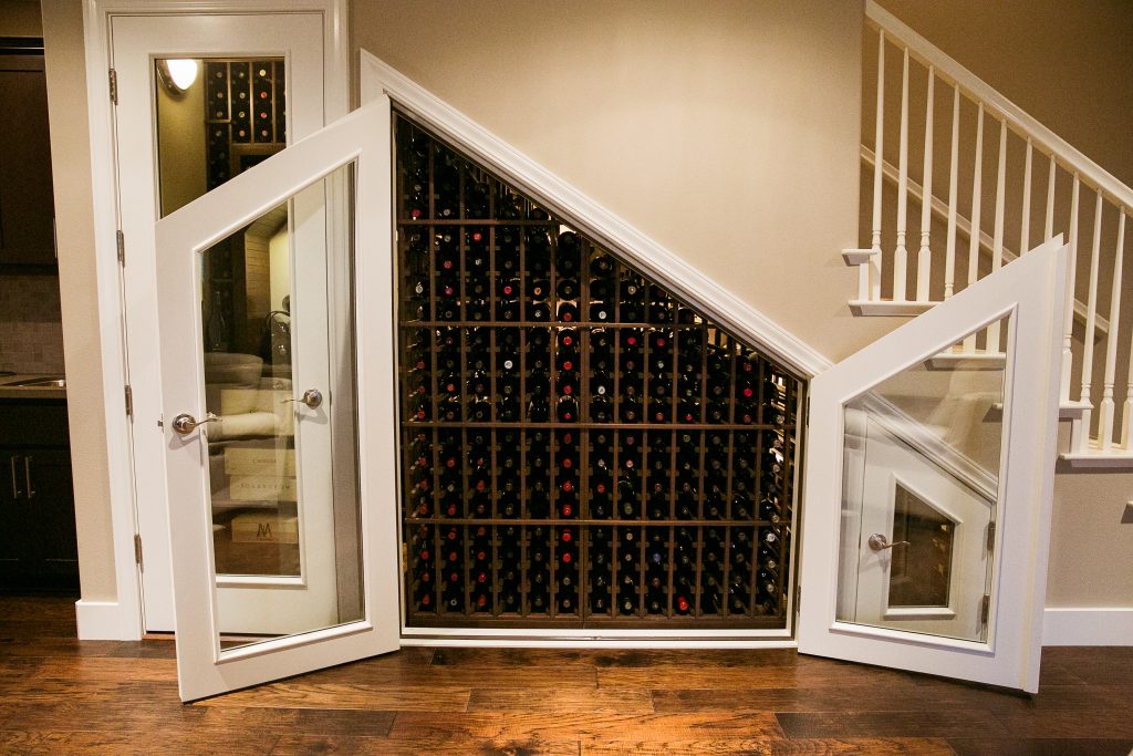Beautiful Under-Stair Wine Storage in Phoenix home