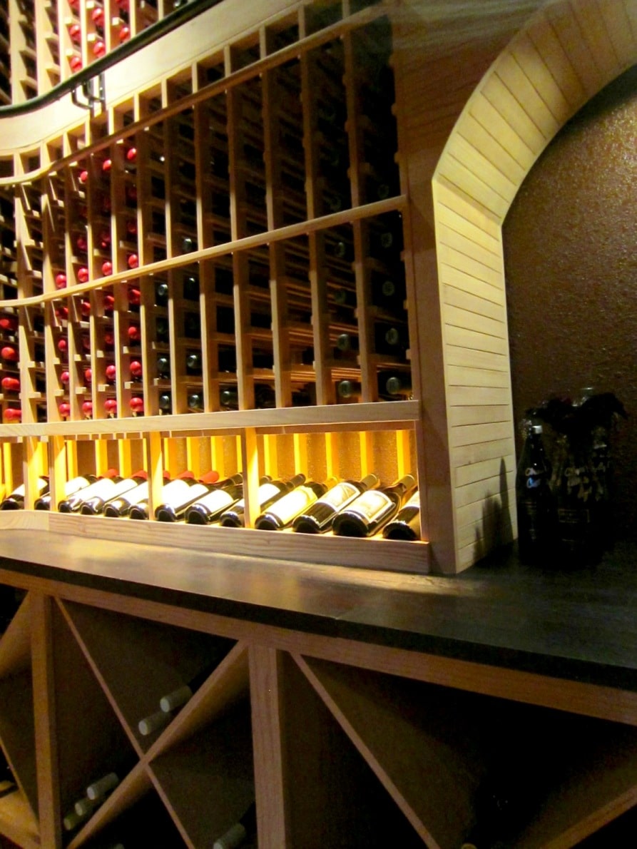 Back Wall of Home Wine Cellar Designed by Phoenix Master Builders