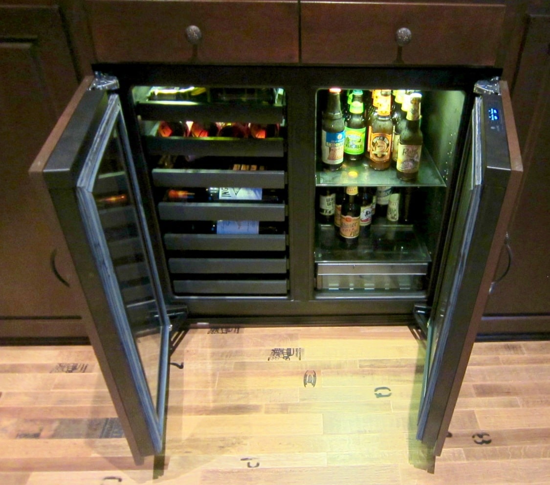 Built-in 3036 model refrigerator by Uline Installed by Phoenix Home Wine Cellar Builders