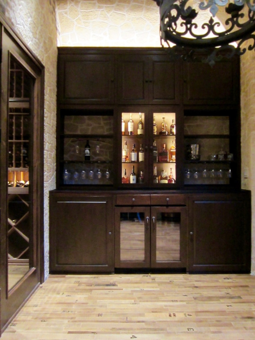 Phoenix Builders Completed this Home Bar in the Wine Tasting Room