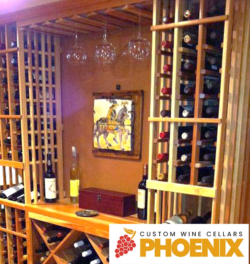 Stemware Wine Racks in Arizona Residential Wine Cellars